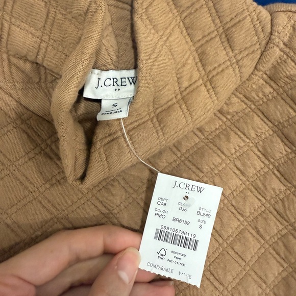 J Crew quilted mockneck pullover - Picture 6 of 6